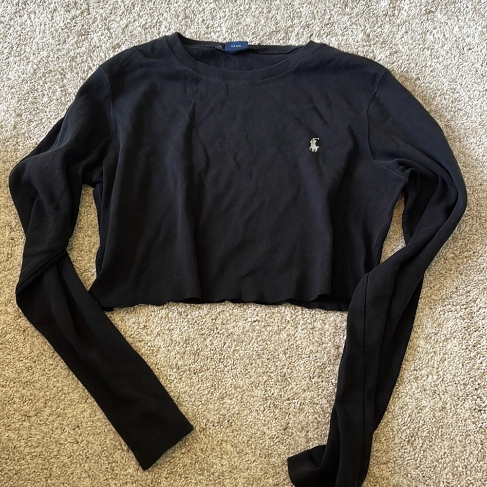 Cropped polo long sleeve
